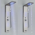thumbnail image 3 of LED Shower Panel Tower System Rain&Waterfall Massage Body Jets Brushed Nickel, 3 of 12