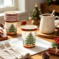 thumbnail image 4 of 16 Pcs Christmas Tree Red Black Buffalo Plaid Paper Cups, Christmas Party Supplies, Disposable Tableware, for Xmas Holiday Party Table Decor(A), 4 of 6