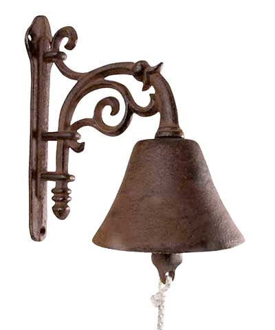 Esschert Design DB40 Cast Iron Decorative Doorbell, 7.5"L x 4.3"W, Brown