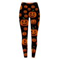 thumbnail image 4 of Womens Halloween High Waist Yoga Leggings, Full Length Tummy Control Workout Pants with Pockets Athletic Activewear, 4 of 4
