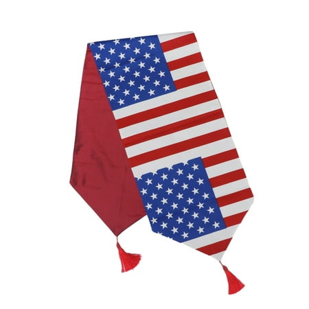 

NUOLUX American Flag Table Runner Decoration Table Runner Tablecloth American Independence Day Party Decor (American Flag)