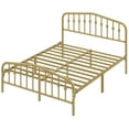 thumbnail image 7 of Yaheetech Metal Bed with Arched Headboard and Footboard, Antique Gold, Queen, 7 of 7