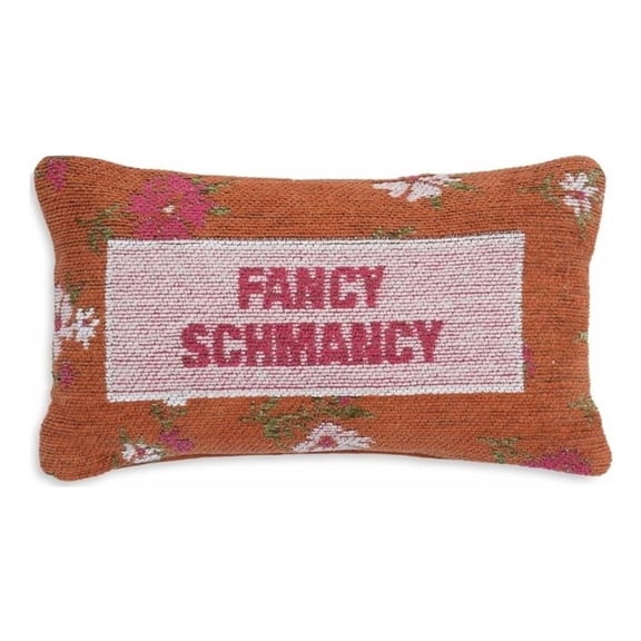 Pemberly Row Contemporary Fancy Schmancy Jacquard Cotton Pillow
