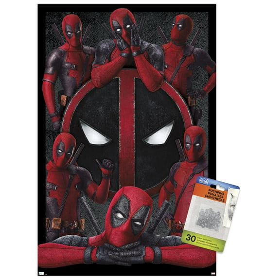 Marvel Deadpool Legacy - Collage Wall Poster with Push Pins, 14.725" x 22.375"
