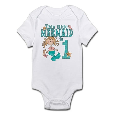 

CafePress - Mermaid First Birthday Infant Bodysuit - Baby Light Bodysuit
