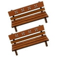 thumbnail image 4 of OULII 2Pcs Micro Garden Bench Retro Style Classical Decorative Photo Prop for Landscaping in 4.72X2.36X1.97in, 4 of 8