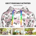 thumbnail image 4 of Honeii Rose Flowers Pattern Womens Oversized Hoodies Long Sleeve Sweatshirts Pullover Fall Outfits with Pocket-X-Large, 4 of 7