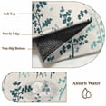 thumbnail image 6 of Teal Green Botanical Round Area Rug 4Ft Washable Circle Rugs for Bedroom Dining Room, Rustic Country Spring Floral Summer Leaf Non-Slip Carpet Floor Mats Indoor Outdoor Carpet Runner Home Decor, 6 of 8