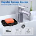 thumbnail image 4 of Qnjujn Silicone Bathroom Soap Dishes with Drain Spout-Bathroom and Kitchen Sink Organizer, Sponge Holder, Dish Soap Tray, for Dispenser, Scrubber, Bottle, Cup on Sink or Counter Black, 4 of 6