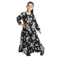 thumbnail image 2 of LUOGENLI Girls Dress Shoes Size 6 Kids Toddler Baby Girls Spring Summer Print Ruffle Long Sleeve Southeast Asian Girl Lace Dress Princess Dress Girls' Dresses Size 10-12 4-5 Years, 2 of 6