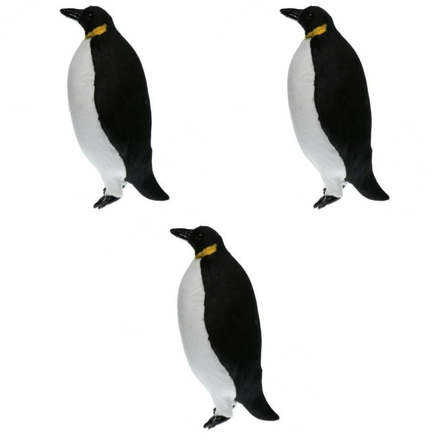 Paquete de 3 s de üino - Arte hecho a mano Escultura de üino Estatua de animal Adorno de decoración de escritorio coleccionable Zulema Pingüino artificial