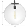 thumbnail image 4 of 1 Light Medium Orb Pendant-Black Finish-Clear Glass Color Hinkley Lighting 3744Bk, 4 of 4
