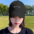 thumbnail image 2 of PMVFHDE Women's Basic Solid Color Classic Soft Top Sun Baseball Cap Black, 2 of 4