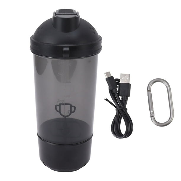 Electric Protein Shaker, Portable Rechargeable Protein Shaker for Milk Coffee, Black