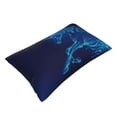 thumbnail image 5 of ZNDUO Rectangular Plush Cushion Cover, Blue Cartoon Unicorn Pattern Non-Pilling Hidden Zip Bedroom Sofa Pillowcases, 16"x24", 5 of 8