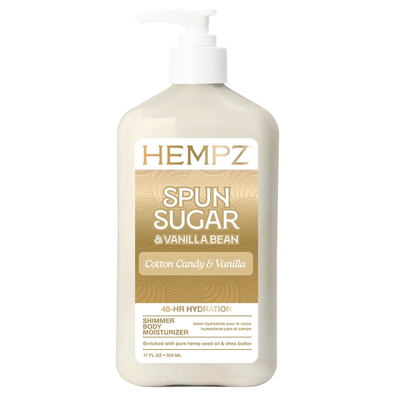 Hempz Spun Sugar & Vanilla Bean Shimmer Body Moisturizing Lotion, 17 fl oz