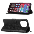thumbnail image 3 of SaniMore Case for iPhone 14 Pro Max (6.7" 2022), PU Leather Luxury Embossed Butterfly Glitter Diamond [Wrist Strap & Card Slots & Flip Kickstand] Full-body Shockproof Wallet Cover, Black, 3 of 6