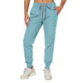 thumbnail image 2 of ZHOGXU Womens Sweatpants Drawstring Elastic Waist Solid Color Comfortable Fashion Sports Trousers With Pocket For Casual Daily Wear Light Blue Xxl, 2 of 3