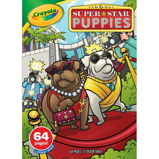 Download Crayola Superstar Puppies Coloring Book 1 Count 64 Pages ...