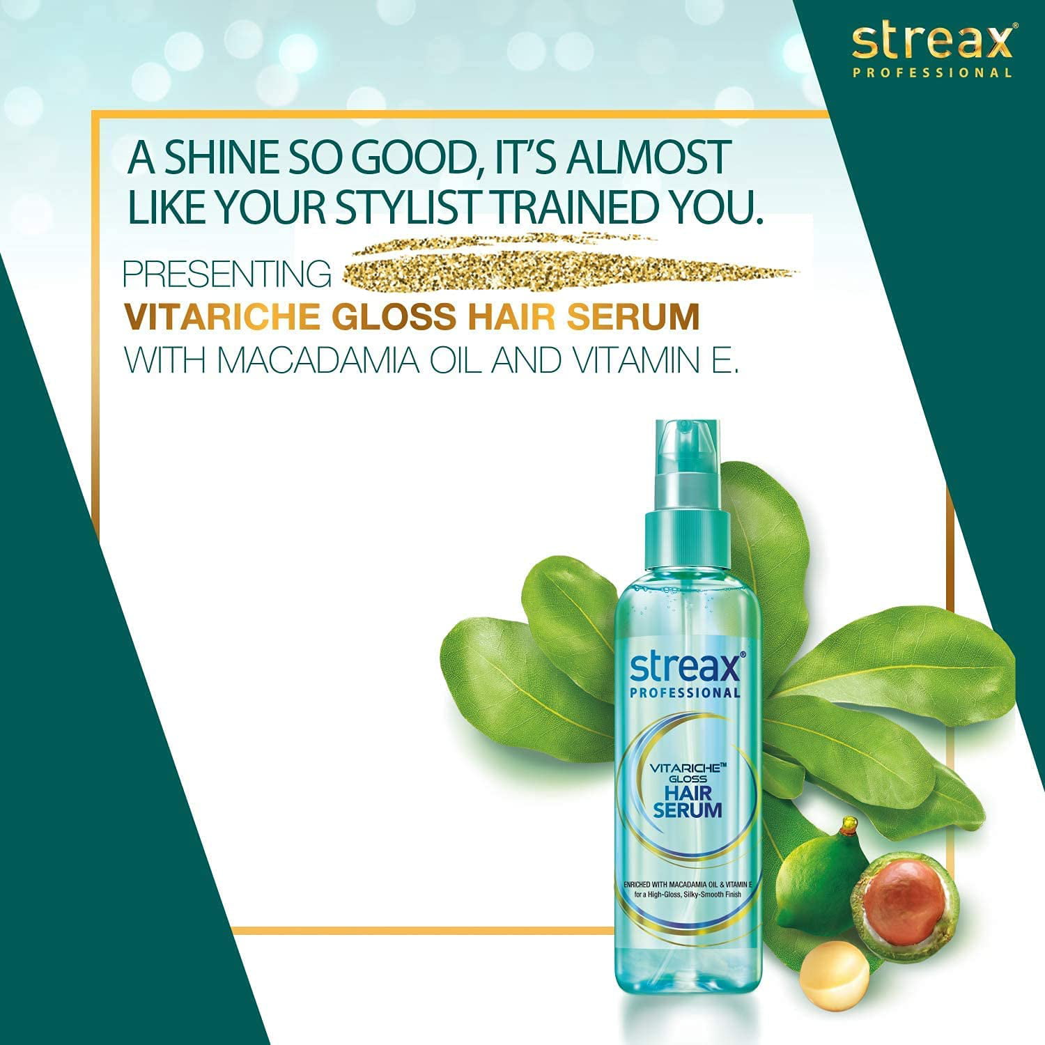 Streax Pro Hair Serum Vita Gloss For Women & Men Gorgeous & Shiny Hair -  100 ml 
