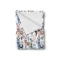 thumbnail image 2 of Llama Soft Flannel Fleece Throw Blanket, Children Cartoon Style Hand Drawn South American Animals Alpacas and Llamas Design, Cozy Plush for Indoor and Outdoor Use, 50" x 60", Multicolor, by Ambesonne, 2 of 5