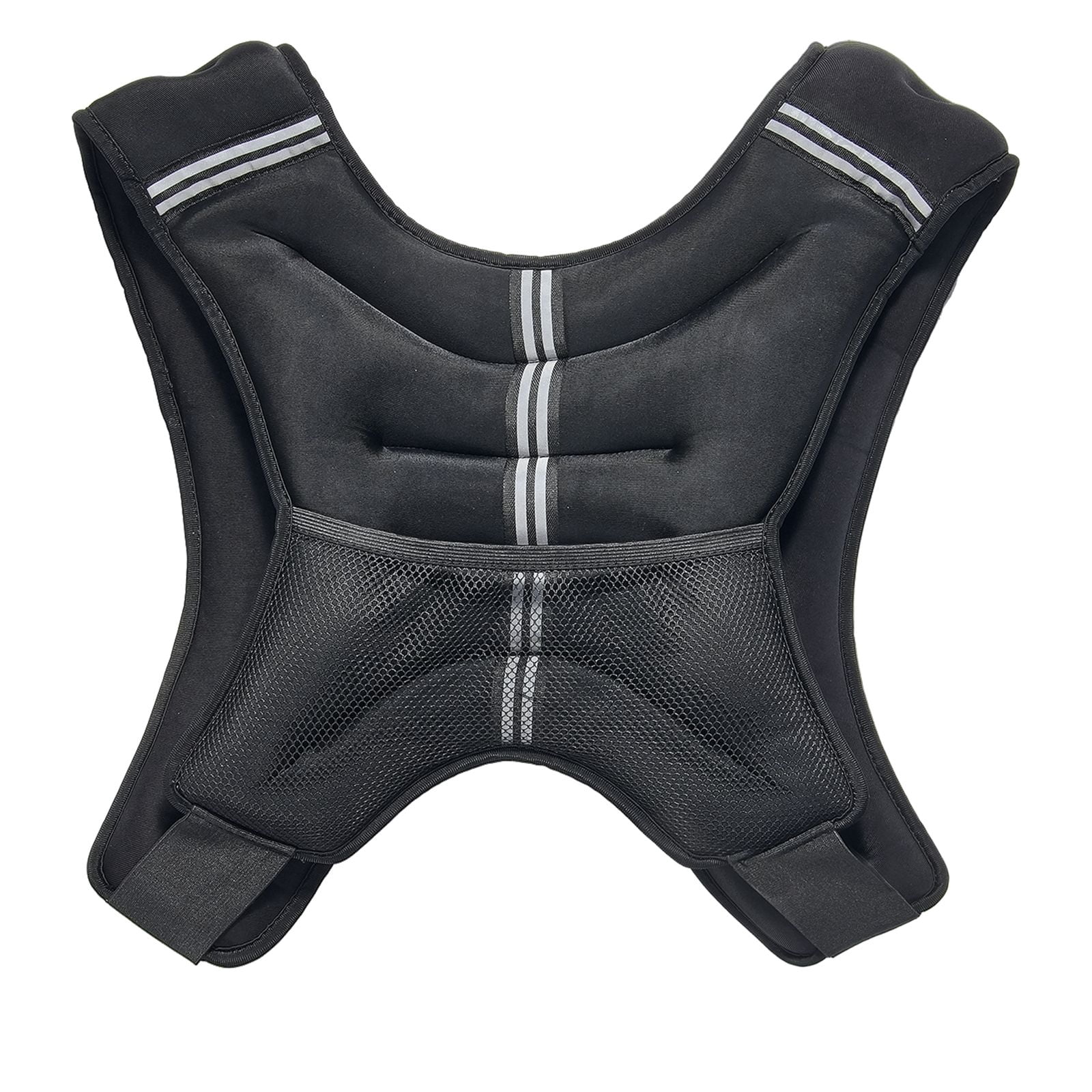 30 LBS Adjustable Training Weight Vest with Reflective Safety Stripe & Quick Buckle, Unisex Workout Weighted Jacket for Running, Strength Training & Weight Loss Exercise