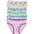 thumbnail image 6 of ToBeInStyle Girls Pack of 6 Colorful Comfortable Classic Cotton Bikini Panties - Cute Garden Life - XL, 6 of 6