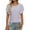 Light Purple, variant on Women's Summer Floral Cutout Ruffle Sleeve T-Shirt Casual Loose Fit Blouse Top Comfortable Lightweight Fashion Tee
