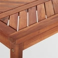 thumbnail image 4 of Walker Edison Banc de Salle à Manger Moderne pour Patio avec Design Chevron, Marron (Ensemble de 1), 4 of 5