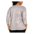 thumbnail image 2 of JM Collection Womens Plus Metallic 3/4 Sleeve Blouse, 2 of 2