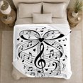 thumbnail image 5 of Music Note autumn celebration Art Pumpkin, Warm Flannel Blanket for Living Room and Family Room, Festive autumn celebration Scene, Art Lovers autumn celebration Gift, Festive Home Decor, 5 of 9