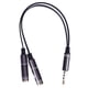thumbnail image 2 of Adaptador de cable divisor Y de audio estéreo de 3,5 mm macho a 2 hembra para auriculares Mic, 2 of 8