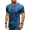 thumbnail image 2 of 2026 ! JINMGG Mens Tops under $5,Men's Short-sleeved Round Neck Hanging Dyeing Lapel Slim T-Shirt Bottom Shirt Fashion Sports Casual Shirt Tops Daily Top Blouse, 2 of 5