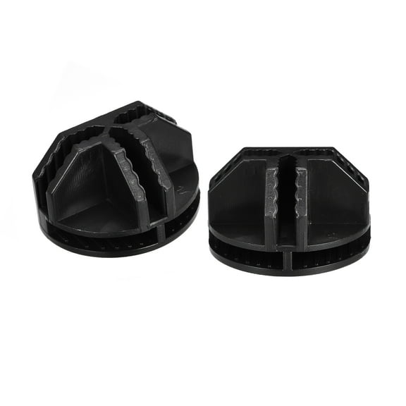 Uxcell 36x23mm Plastic Wire Cube Connectors, Grid Buckle Clip Black 20Pack