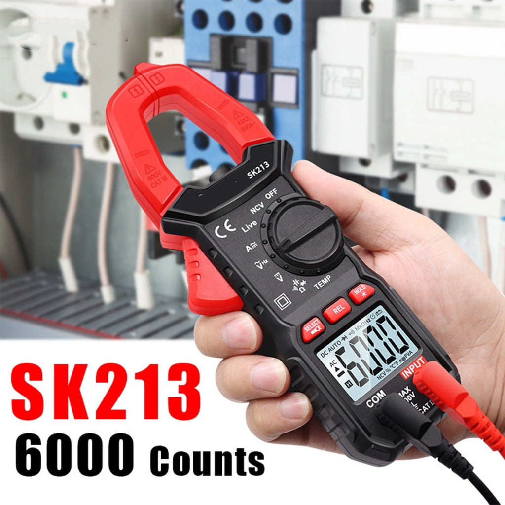 JZROCKER Advanced SK213 Clamp Multimeter Digital Clamp Meter for Electrical Enthusiasts and Technicians Not Including Battery