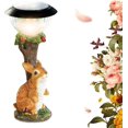 thumbnail image 1 of Adornos solares de animales para jardín, estatuas de conejo de resina con linterna, impermeables, decorativas, para exteriores, luces de terraza para patio, jardín, pasarela y jardín., 1 of 5