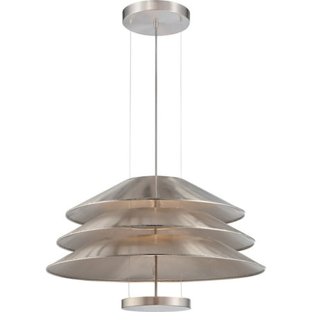 

1-Light Transitional Pendant in Satin Steel Finish