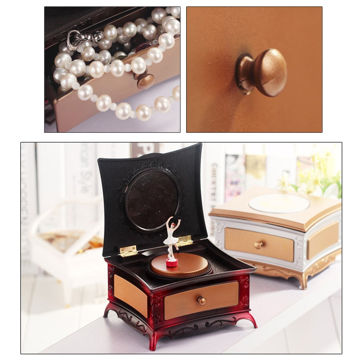 ballerina music box with key