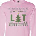 thumbnail image 4 of Inktastic Let's Get Lit Christmas Tree Faux Ugly Sweater Long Sleeve T-Shirt, 4 of 5
