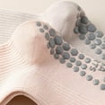 thumbnail image 3 of Women's 2-Pack Long Ribbed Non-Slip Socks with Grip Soles for Indoor Comfort and Support - Pink, 3 of 3