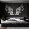 thumbnail image 5 of Metal Angel Wings Wall Art, Large Angel Wings Wall Decor, Guardian Angel, Angel Wall Sculpture, Angel Wings Wall Hanging, Anniversary Gifts (Gold, 59" x 35" / 151 x 90), 5 of 6