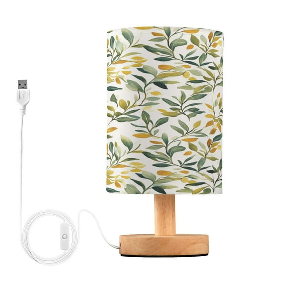 Yayeee Table Lamp for Bedroom Nightstand LED Portable Bedside Warm Light, Autumn Greenery