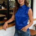 thumbnail image 2 of LLYWEY Collared Tank Tops for Women Sleeveless Business Casual Blouse Button-up Basic Shirts, 2 of 8