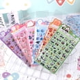 thumbnail image 2 of Sylvtty 3D Panda Bunny Puffy Stickers Faux Gem Relief Stickers for Phone Decoration Cute Cartoon Stickers for Kids DIY Crafts, 2 of 7