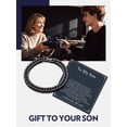 thumbnail image 2 of Bandmax 8MM Stainless Steel Cuban Chain Bracelets for Men Women Black Miami Curb Link Hand Chain Gift with Card To Son Graduation Birthday Father's Day, 2 of 8
