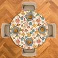 thumbnail image 2 of Mushroom Tablecloth 60x60 Inch Round,Vintage Mushrooms Table Cloth Autumn Holiday Polyester Table Cover Decorative for Indoor Outdoor Kitchen Dining Party, 2 of 6