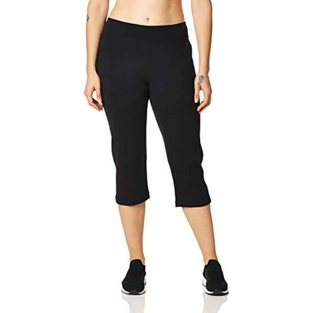 Danskin Women's Everyday Basic Capri, Black, Large 