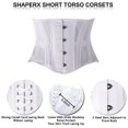 thumbnail image 3 of Corsé de hueso de acero 24 para mujer, torso corto, sujetador de entrenamiento de cintura pesada, corsé de cintura moldeador de cuerpo transpirable ahuecado, 3 of 5