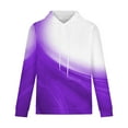 thumbnail image 6 of TFEOQRY Men's Hooded Sweatshirts Light and Shadow Design Printed Pullover Long Sleeve Hooded Tops Sweatshirt Purple, 6 of 6