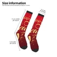 thumbnail image 4 of Fotbe Happy New Year2 print Women's Men's Novelty Crew Socks Cotton Socks Knee High Socks for Walking,Running,Nurses,Pregnancy, 4 of 8